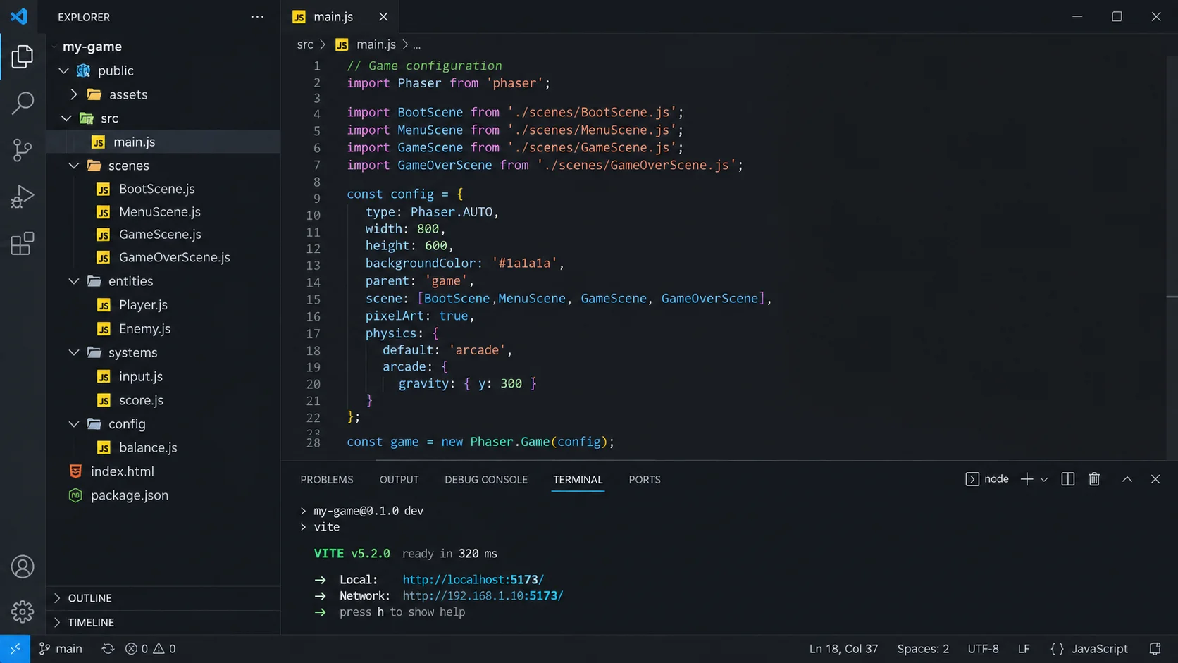 threejs game structure